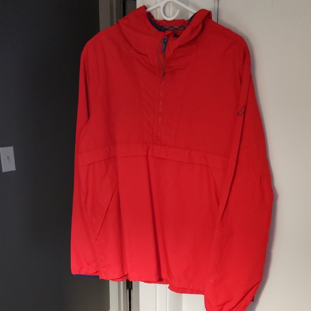 Men's Red Pullover Windbreaker Jacket NWOT